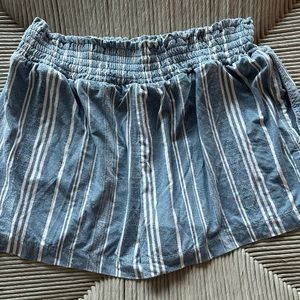 Time and True Blue and White Striped Shorts